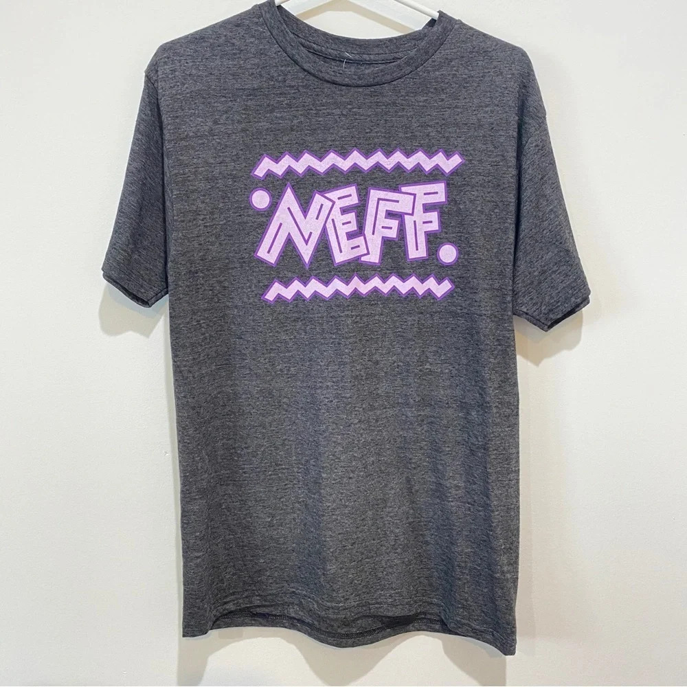 NEFF Men’s Logo T Shirt Size M in Grey Purple
